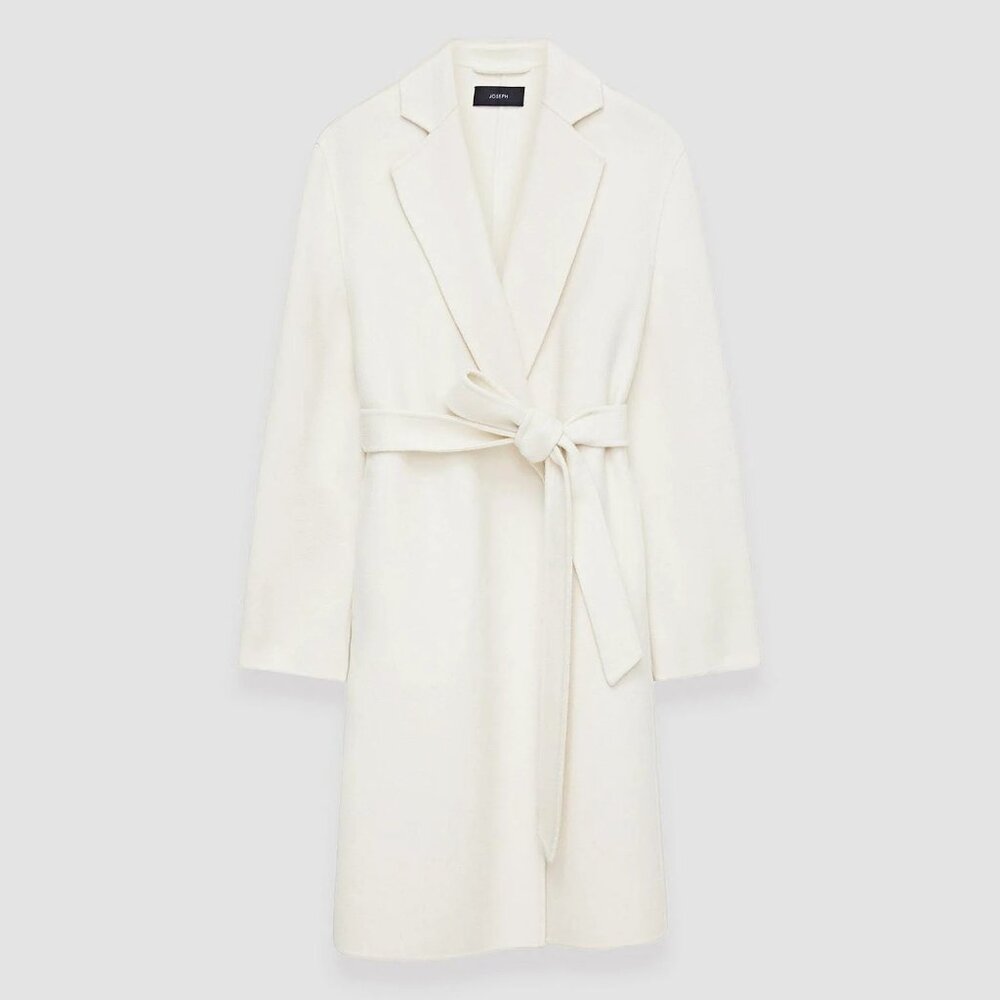 JOSEPH Double Face Cashmere Cenda Long Coat (Ivory)